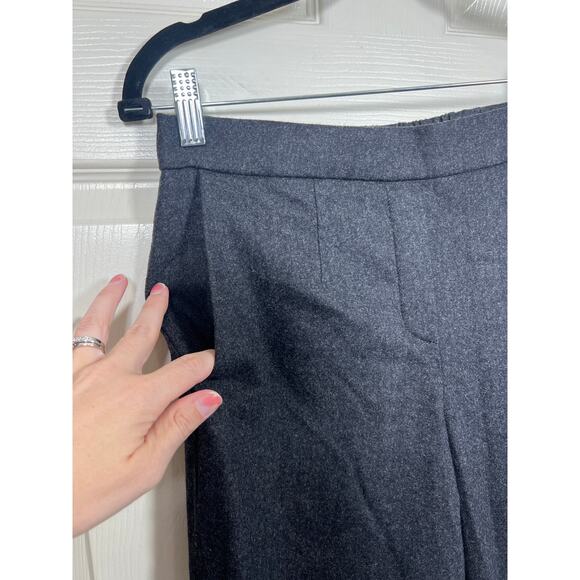 Babaton Cohen Pant Stretch Wool Cashmere Cropped Pleated Dress Pant in Dark Gray - Picture 2 of 8